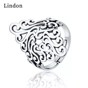 Классическое кольцо из медного сплава Lindon, женские ювелирные изделия, подарок на свадьбу и вечеринку серебряный