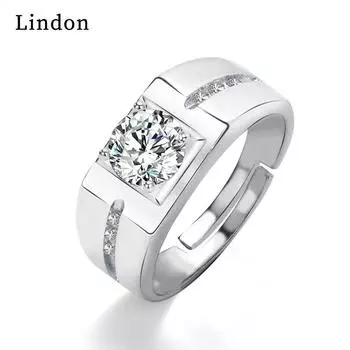 Классическое кольцо из медного сплава Lindon с цирконием, ювелирные изделия для джентльмена, свадебный подарок для вечеринки