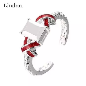 Классическое кольцо из медного сплава Lindon, женские ювелирные изделия, подарок на свадьбу и вечеринку чёрный