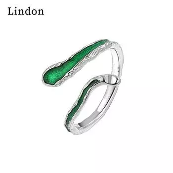 Классическое кольцо из медного сплава Lindon, женские ювелирные изделия, подарок на свадьбу и вечеринку зелёный