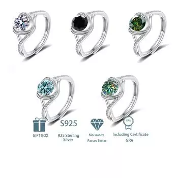 Классическое кольцо из стерлингового серебра 925 пробы 7А с цирконом и муассанитом Tancision для женщин, ювелирные изделия, подарки для свадебной вечеринки белый