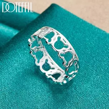 Классическое кольцо из стерлингового серебра 925 пробы, модные свадебные украшения 7#