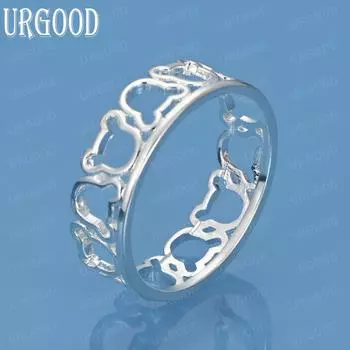 Классическое кольцо из стерлингового серебра 925 пробы, изысканные свадебные украшения 7#