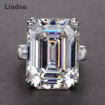 Классическое кольцо Lindon для женщин с цирконом круглой формы, подарок на свадьбу, размер 6-10 10 белый