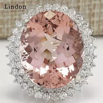 Классическое кольцо Lindon для женщин с цирконом круглой формы, подарок на свадьбу, размер 6-10 10 серебряный