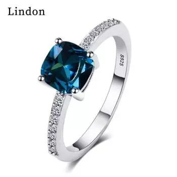 Классическое кольцо Lindon для женщин с цирконом круглой формы, подарок на свадьбу, размер 6-10 6