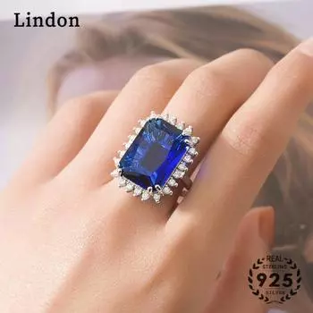 Классическое кольцо Lindon из медного сплава с цирконием, женские ювелирные изделия, свадебный подарок для вечеринки красный