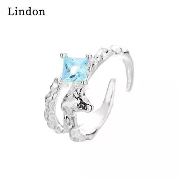 Классическое кольцо Lindon из медного сплава с цирконием, женские ювелирные изделия, свадебный подарок для вечеринки серебряный
