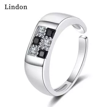 Классическое кольцо Lindon из медного сплава с цирконием, женские ювелирные изделия, свадебный подарок для вечеринки серебряный