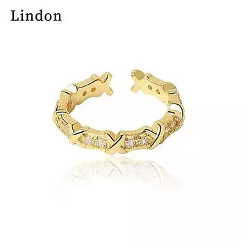 Классическое кольцо Lindon из медного сплава с цирконием, женские ювелирные изделия, свадебный подарок для вечеринки серебряный