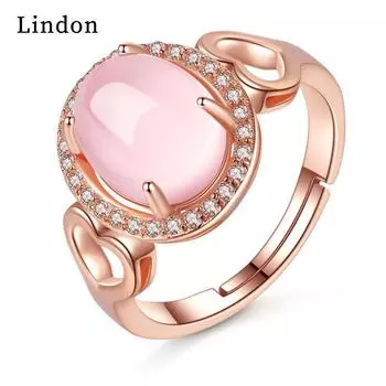 Классическое кольцо Lindon из медного сплава с цирконом, женские ювелирные изделия, свадебный подарок, вечеринка