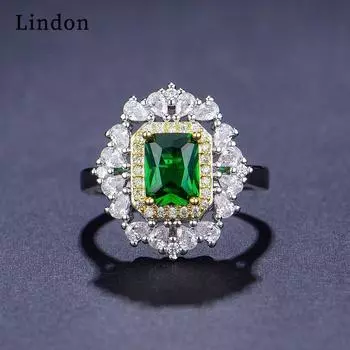 Классическое кольцо Lindon из медного сплава с цирконием, женские ювелирные изделия, свадебный подарок для вечеринки