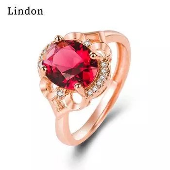 Классическое кольцо Lindon из медного сплава с цирконом, женские ювелирные изделия, свадебный подарок, вечеринка