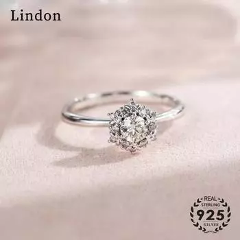 Классическое кольцо Lindon из медного сплава с цирконием, женские ювелирные изделия, свадебный подарок для вечеринки