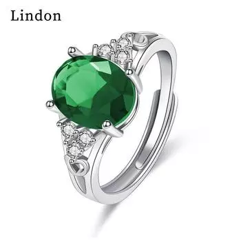 Классическое кольцо Lindon из медного сплава с цирконием, женские ювелирные изделия, свадебный подарок для вечеринки красный