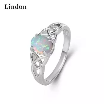 Классическое кольцо Lindon из медного сплава с цирконием, женские ювелирные изделия, свадебный подарок для вечеринки 6 серебряный