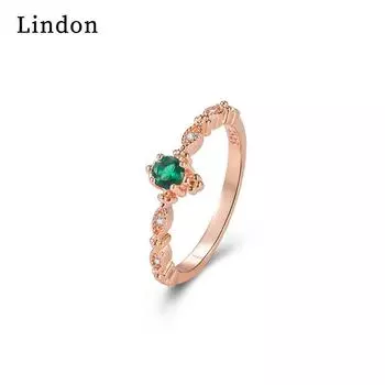 Классическое кольцо Lindon из медного сплава с цирконом, женские ювелирные изделия, свадебный подарок, вечеринка 6