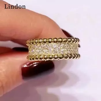 Классическое кольцо Lindon из медного сплава с цирконием, женские ювелирные изделия, свадебный подарок для вечеринки 6