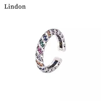 Классическое кольцо Lindon из медного сплава с цирконием, женские ювелирные изделия, свадебный подарок для вечеринки разноцветный
