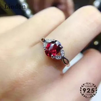 Классическое кольцо Lindon из медного сплава с цирконием, женские ювелирные изделия, свадебный подарок для вечеринки красный