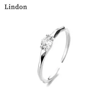 Классическое кольцо Lindon из медного сплава с цирконием, женские ювелирные изделия, свадебный подарок для вечеринки