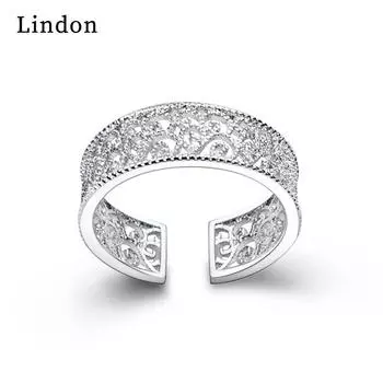 Классическое кольцо Lindon из медного сплава с цирконием, женские ювелирные изделия, свадебный подарок для вечеринки