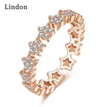 Классическое кольцо Lindon из медного сплава с цирконием, женские ювелирные изделия, свадебный подарок для вечеринки