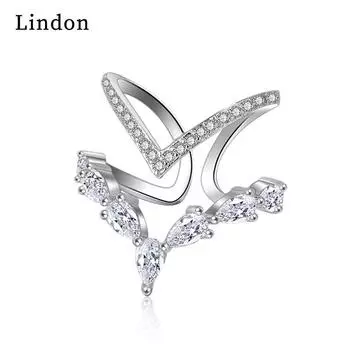 Классическое кольцо Lindon из медного сплава с цирконом, женские ювелирные изделия, свадебный подарок, вечеринка