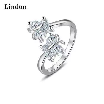 Классическое кольцо Lindon из медного сплава с цирконием, женские ювелирные изделия, свадебный подарок для вечеринки