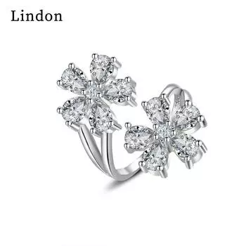Классическое кольцо Lindon из медного сплава с цирконием, женские ювелирные изделия, свадебный подарок для вечеринки