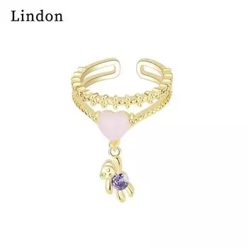 Классическое кольцо Lindon из медного сплава с цирконием, женские ювелирные изделия, свадебный подарок для вечеринки серебряный