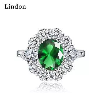 Классическое кольцо Lindon из медного сплава с цирконием, женские ювелирные изделия, свадебный подарок для вечеринки белый