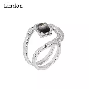 Классическое кольцо Lindon из медного сплава с цирконием, женские ювелирные изделия, свадебный подарок для вечеринки серебряный