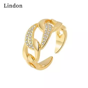 Классическое кольцо Lindon из медного сплава с цирконием, женские ювелирные изделия, свадебный подарок для вечеринки серебряный
