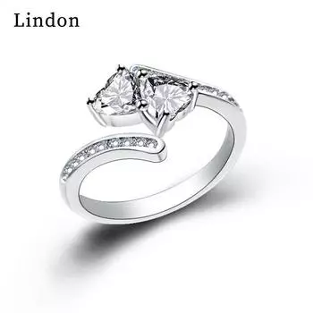 Классическое кольцо Lindon из медного сплава с цирконием, женские ювелирные изделия, свадебный подарок для вечеринки