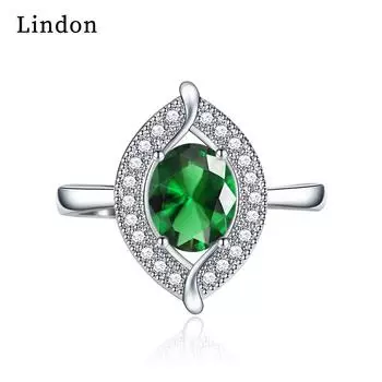 Классическое кольцо Lindon из медного сплава с цирконием, женские ювелирные изделия, свадебный подарок для вечеринки белый