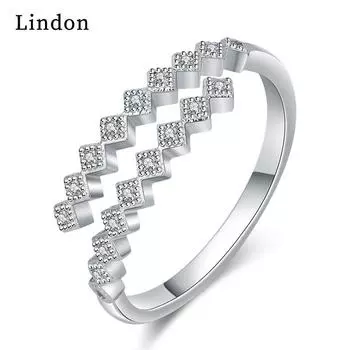 Классическое кольцо Lindon из медного сплава с цирконием, женские ювелирные изделия, свадебный подарок для вечеринки