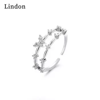 Классическое кольцо Lindon из медного сплава с цирконием, женские ювелирные изделия, свадебный подарок для вечеринки
