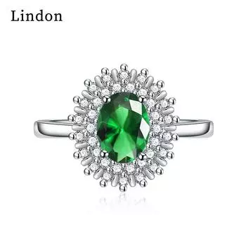 Классическое кольцо Lindon из медного сплава с цирконием, женские ювелирные изделия, свадебный подарок для вечеринки белый