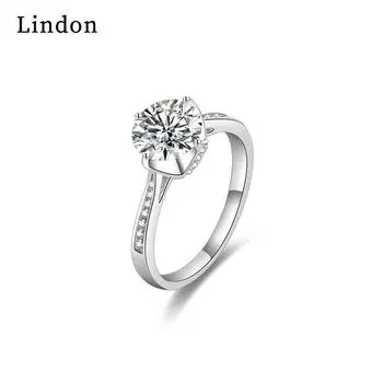 Классическое кольцо Lindon из медного сплава с цирконием, женские ювелирные изделия, свадебный подарок для вечеринки 9 серебряный