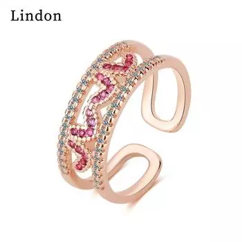 Классическое кольцо Lindon из медного сплава с цирконием, женские ювелирные изделия, свадебный подарок для вечеринки