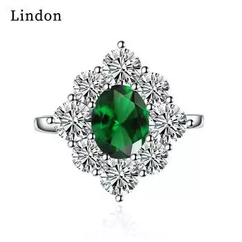 Классическое кольцо Lindon из медного сплава с цирконием, женские ювелирные изделия, свадебный подарок для вечеринки белый