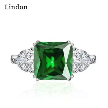 Классическое кольцо Lindon из медного сплава с цирконием, женские ювелирные изделия, свадебный подарок для вечеринки белый