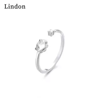 Классическое кольцо Lindon из медного сплава с цирконием, женские ювелирные изделия, свадебный подарок для вечеринки серебряный