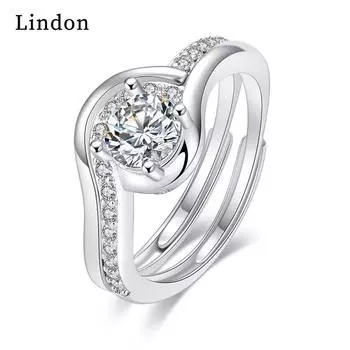 Классическое кольцо Lindon из медного сплава с цирконием, женские ювелирные изделия, свадебный подарок для вечеринки