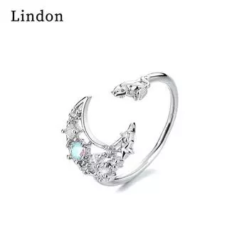 Классическое кольцо Lindon из медного сплава с цирконием, женские ювелирные изделия, свадебный подарок для вечеринки серебряный