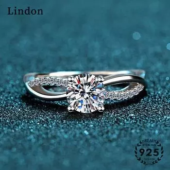 Классическое кольцо Lindon из медного сплава с цирконием, женские ювелирные изделия, свадебный подарок для вечеринки белый