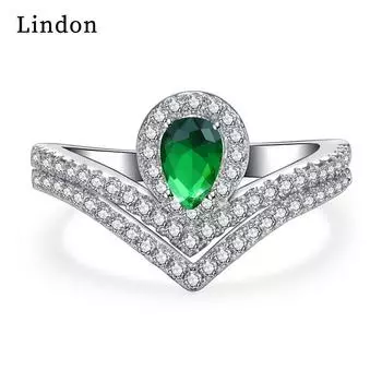 Классическое кольцо Lindon из медного сплава с цирконием, женские ювелирные изделия, свадебный подарок для вечеринки красный