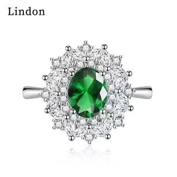 Классическое кольцо Lindon из медного сплава с цирконием, женские ювелирные изделия, свадебный подарок для вечеринки белый
