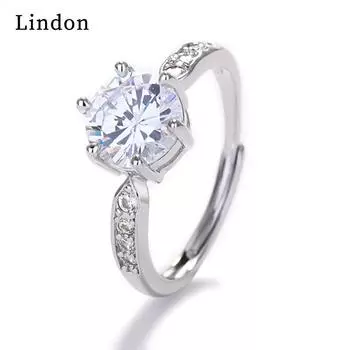 Классическое кольцо Lindon из медного сплава с цирконием, женские ювелирные изделия, свадебный подарок для вечеринки